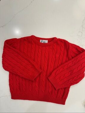 Lilly Pulitzer Red Cable Knit Sweater (4T)